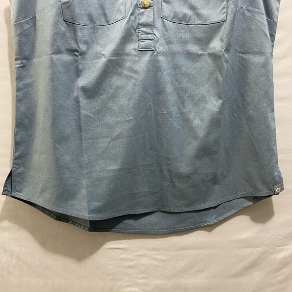 The American Outdoorsman Golf sleeveless collared  half-button UV 40 Blue size M - Picture 5 of 15